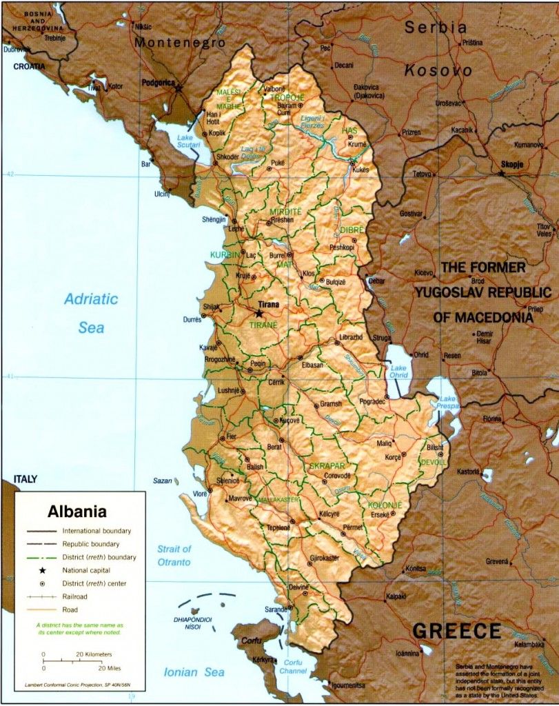 albania map